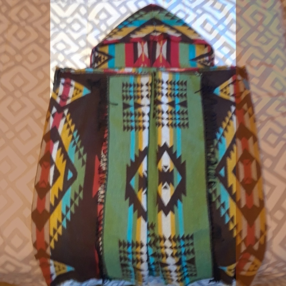 🎉SALE! Boho Reversible Hooded Cape